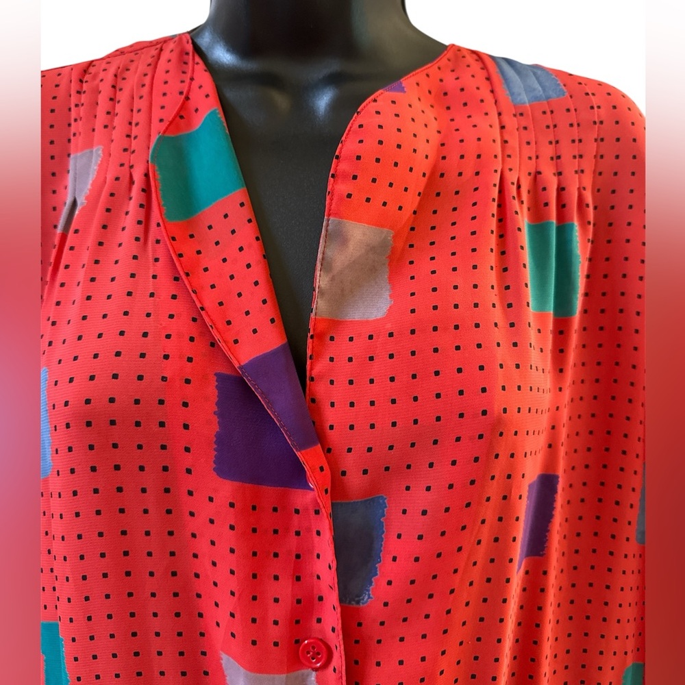 Vintage abstract pattern dress - Picture 2 of 4